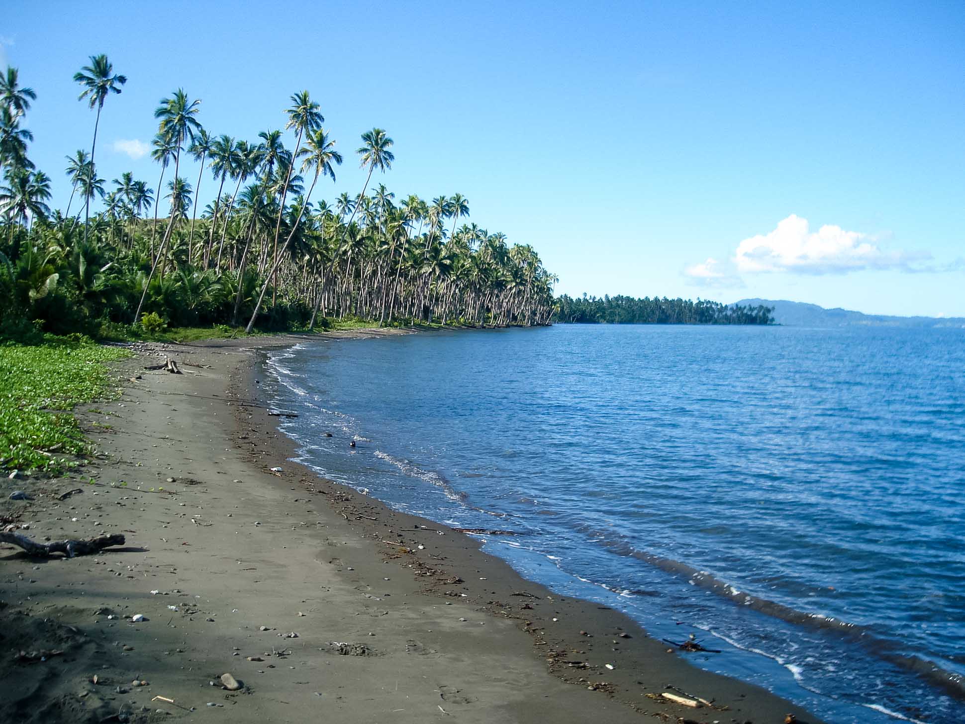 Tuvamila beach looking towards Northern boundary