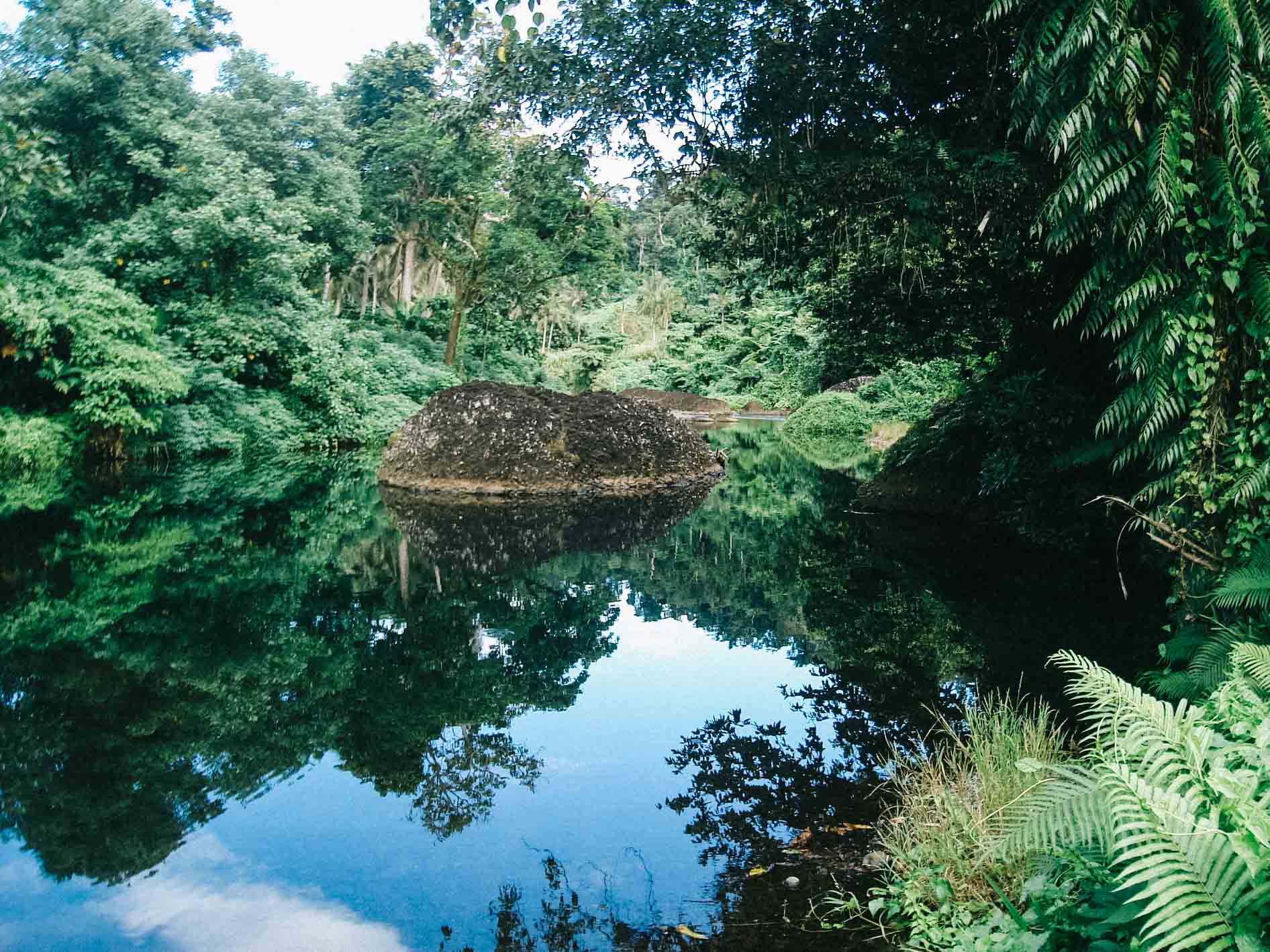 River pool with crystal clear water, Tuvamila